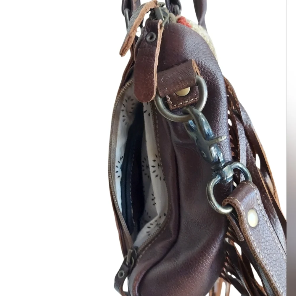 Myra Western Fringed Aztec Crossbody - Picture 3 of 15